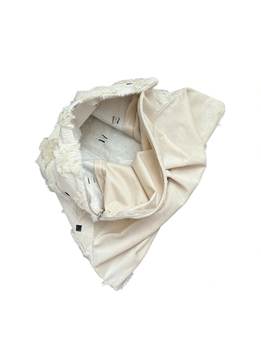 NWT Textured Ivory Throw Pillow Covers - Set of 2